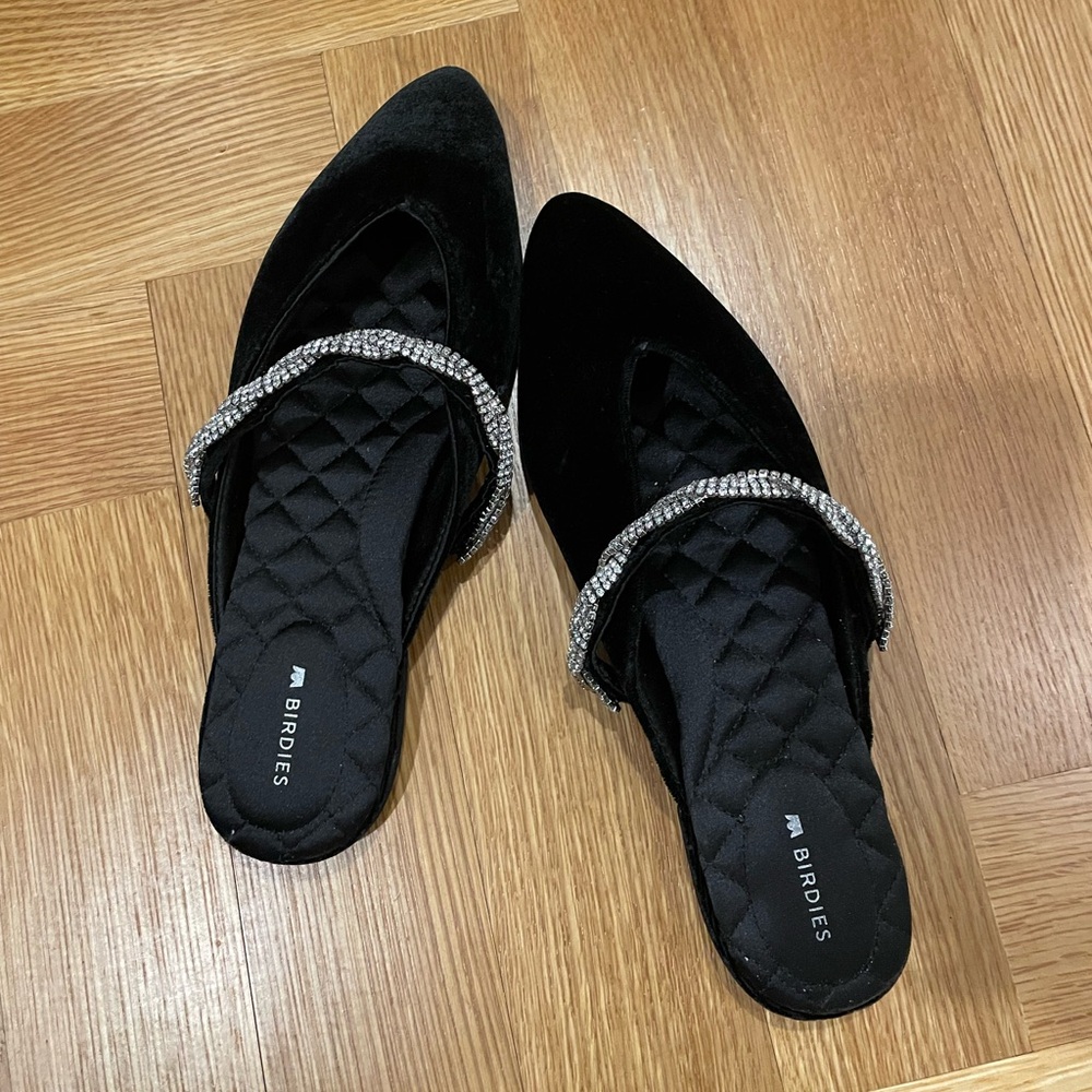 BRAND NEW Birdies Goldfinch Flats with Crystal Strap